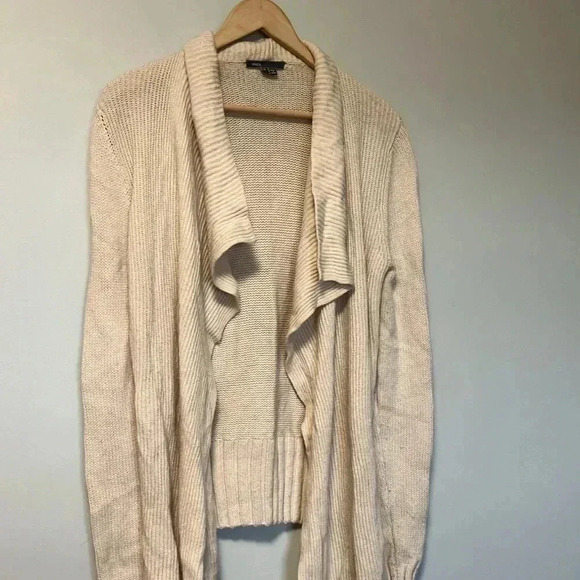 Vince 50% yak 50% wool cream open  cardigan - Picture 2 of 5